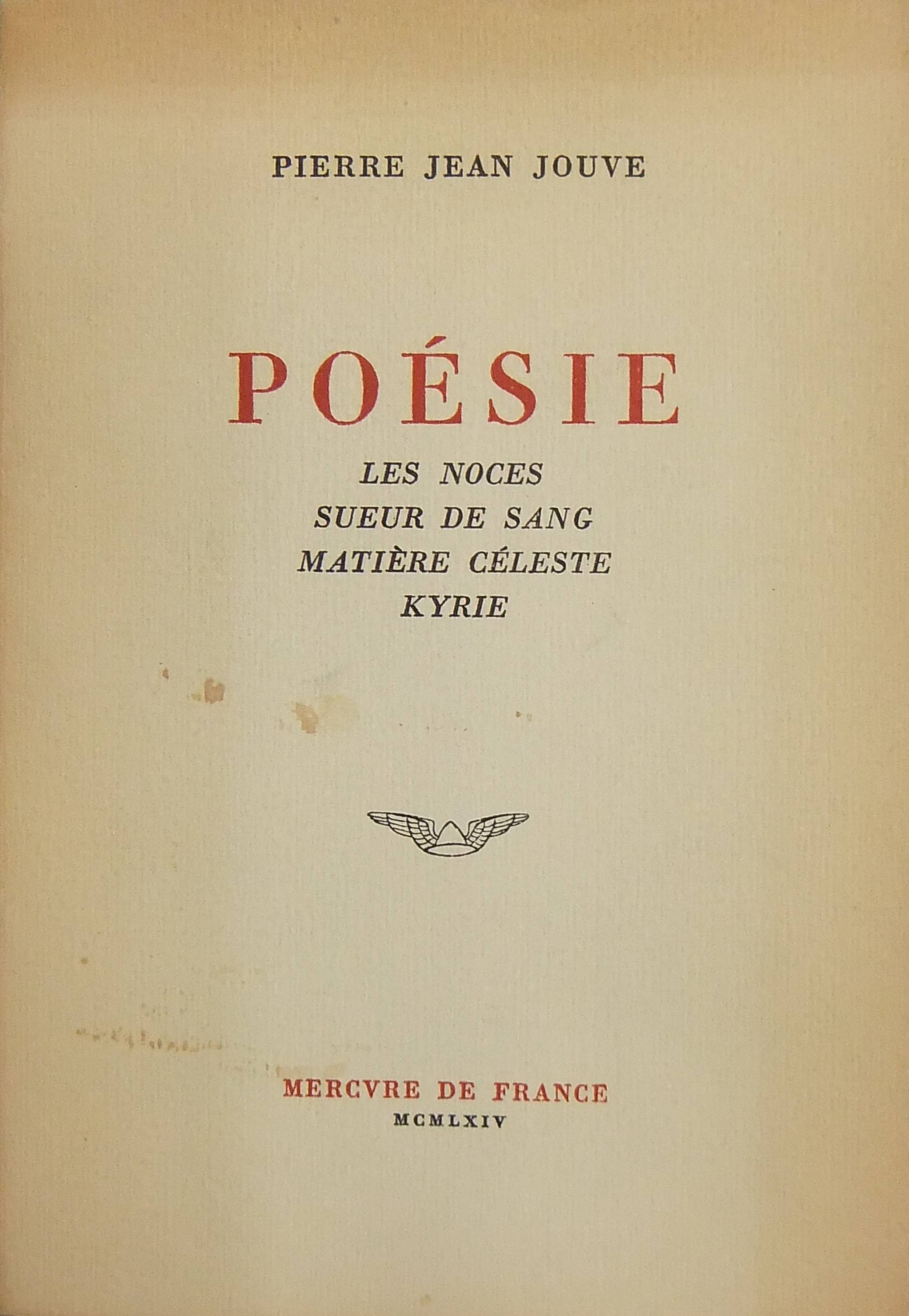 Poesie Les Noces Sueur De Sang Matiere Celeste Kyrie