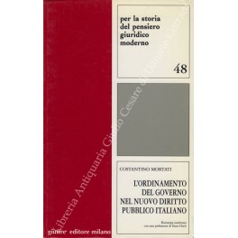 L'ordinamento del governo nel nuovo diritto pubblico italiano