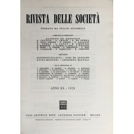 Rivista delle società. Fondata da Tullio Ascarelli. Anno 20° - 1975