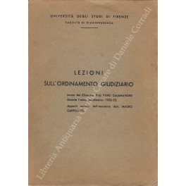 Lezioni sull'ordinamento giudiziario