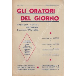 Gli oratori del giorno. Rassegna mensile d'eloquenza. Anno X - Numero 8. Agosto 1936