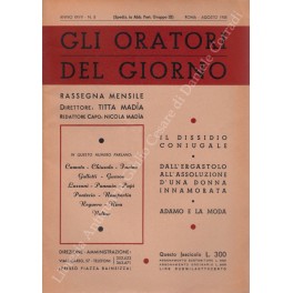 Gli oratori del giorno. Rassegna mensile d'eloquenza. Anno VIII - Numero 2. Febbraio 1934. 