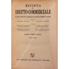 Rivista del Diritto Commerciale e del diritto generale delle obbligazioni