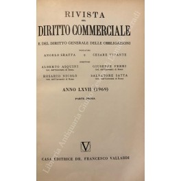 Rivista del Diritto Commerciale e del diritto generale delle obbligazioni