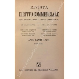 Rivista del Diritto Commerciale e del diritto generale delle obbligazioni