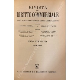 Rivista del Diritto Commerciale e del diritto generale delle obbligazioni