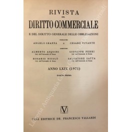 Rivista del Diritto Commerciale e del diritto generale delle obbligazioni