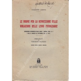 Le norme per la repressione delle violazioni delle leggi finanziarie