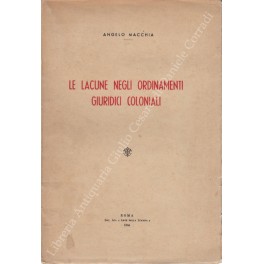 Le lacune negli ordinamenti giuridici coloniali