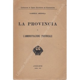 La provincia e l'amministrazione provinciale