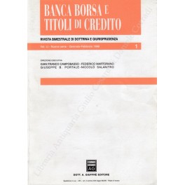 Banca borsa e titoli di credito. Rivista di Dottrina e Giurisprudenza