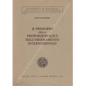 Il principio della proporzionalità nell'ordinamento internazionale