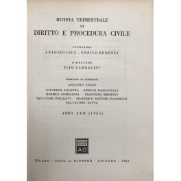 Rivista trimestrale di diritto e procedura civile