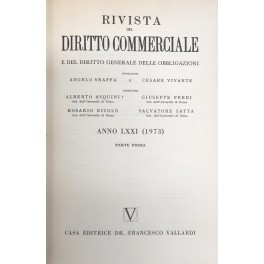 Rivista del Diritto Commerciale e del diritto generale delle obbligazioni