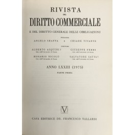 Rivista del Diritto Commerciale e del diritto generale delle obbligazioni