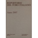 Repertorio Generale Annuale del Foro Italiano. Annata 2007