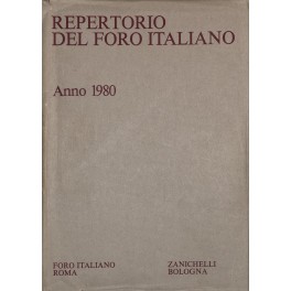 Repertorio Generale Annuale del Foro Italiano. Annata 1980