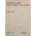 Repertorio Generale Annuale del Foro Italiano. Annata 1977