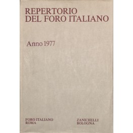 Repertorio Generale Annuale del Foro Italiano. Annata 1977