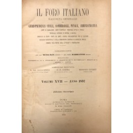 Il Foro Italiano. Annata 1892