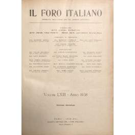 Il Foro Italiano. Annata 1938