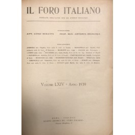 Il Foro Italiano. Annata 1939