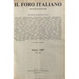 Il Foro Italiano. Annata 1987