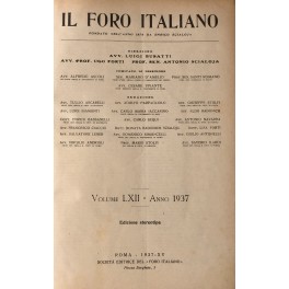 Il Foro Italiano. Annata 1937