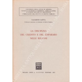 La disciplina del credito e del risparmio nelle Regioni