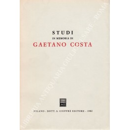 Studi in memoria di Gaetano Costa