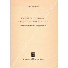 Università, televisione e decentramento regionale. Profili costituzionali e organizzativi