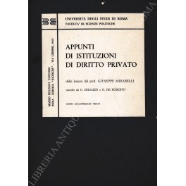 Appunti di istituzioni di diritto privato