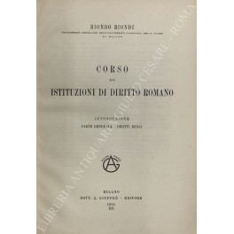 Corso di istituzioni di diritto romano