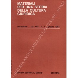 Materiali per una storia della cultura giuridica