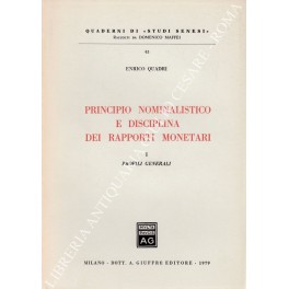 Principio nominalistico e disciplina dei rapporti monetari