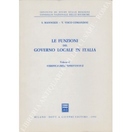 Le funzioni del governo locale in Italia