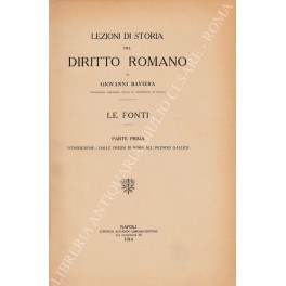 Lezioni di storia del diritto romano