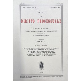 Rivista di Diritto Processuale. Annata 2006