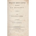 Droit des gens moderne de l'Europe