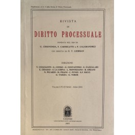 Rivista di Diritto Processuale. Annata 2001