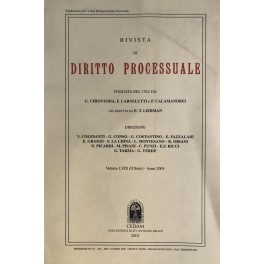 Rivista di Diritto Processuale. Annata 2003