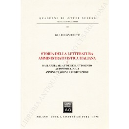 Storia della letteratura amministrativistica italiana