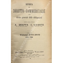 Rivista del Diritto Commerciale e del diritto generale delle obbligazioni