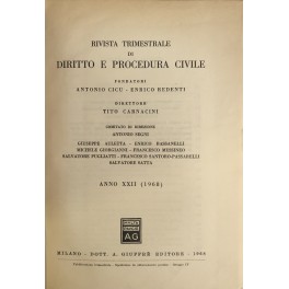 Rivista trimestrale di diritto e procedura civile