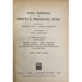 Rivista trimestrale di diritto e procedura civile