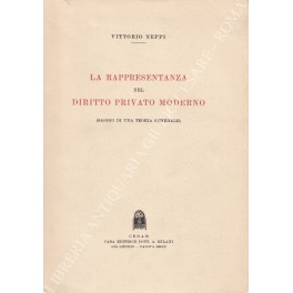 La rappresentanza nel diritto privato moderno 