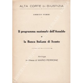 Il programma nazionale dell'Ansaldo e la Banca Italiana di Sconto