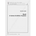 Studi in tema di diritto d'autore