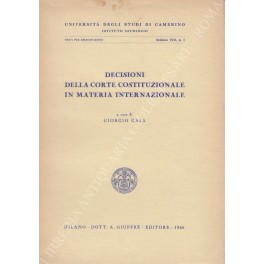 Decisioni della corte costituzionale