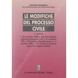 Le modifiche del processo civile